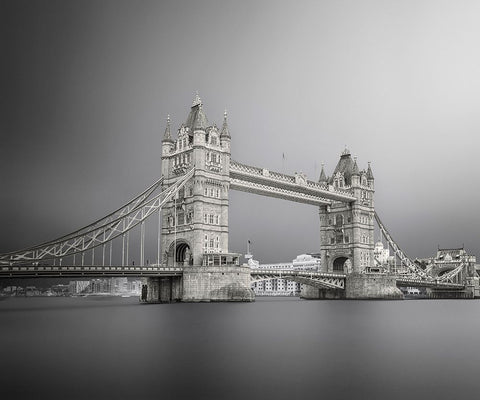 Tower Bridge Black Ornate Wood Framed Art Print with Double Matting by Thabet, Ahmed