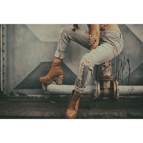 Who Cares White Modern Wood Framed Art Print by Ridha Mulya, Andi