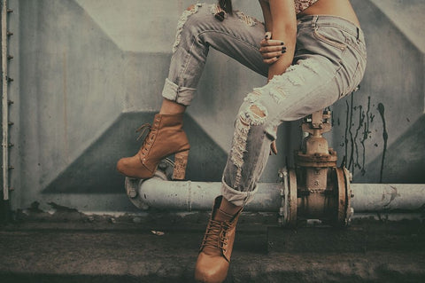 Who Cares White Modern Wood Framed Art Print with Double Matting by Ridha Mulya, Andi