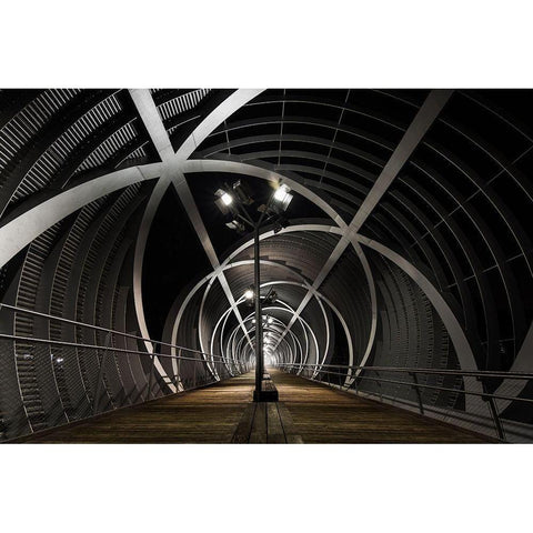 Vortex Vitae Black Modern Wood Framed Art Print by Yunta, Isma