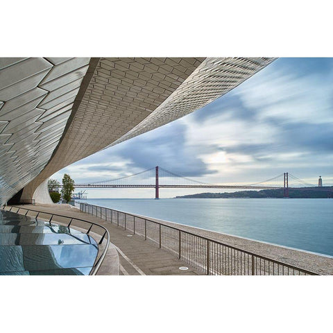 Maat White Modern Wood Framed Art Print by Gomes, Paulo