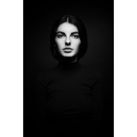 Untitled Black Modern Wood Framed Art Print with Double Matting by Vasilenko, Artem