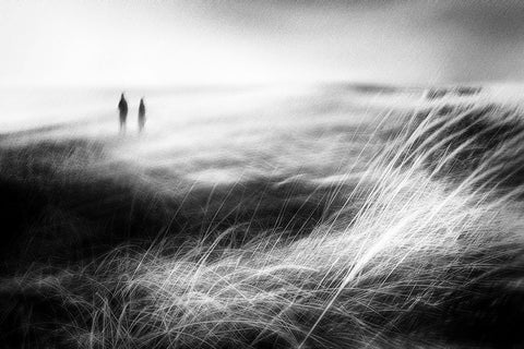 We Walk Alone White Modern Wood Framed Art Print with Double Matting by Davidsson, Gustav