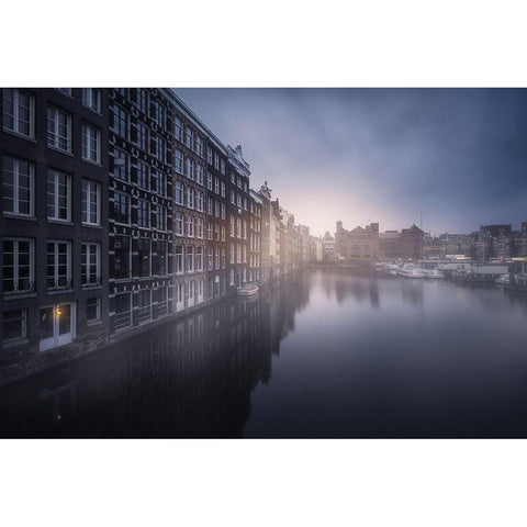 Amsterdam Morning Iii White Modern Wood Framed Art Print by F. Turienzo, Carlos