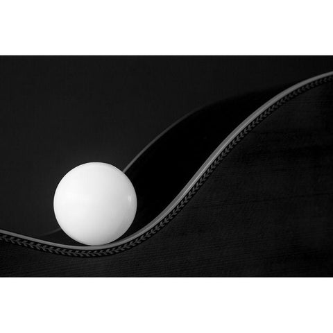 Ball On A Curve White Modern Wood Framed Art Print by Hammer, Jacqueline