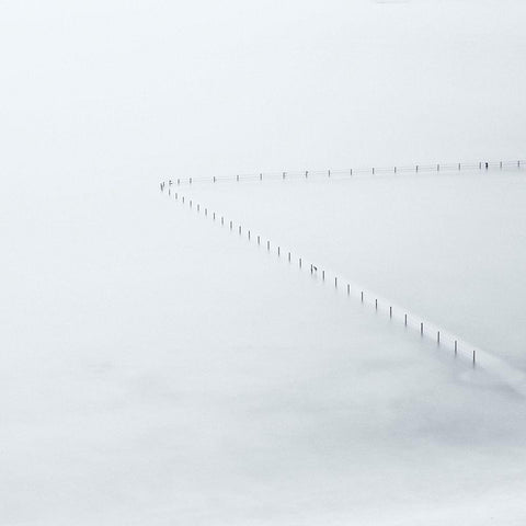 Swimming Pool Black Modern Wood Framed Art Print with Double Matting by Aloy, Jean-Marc