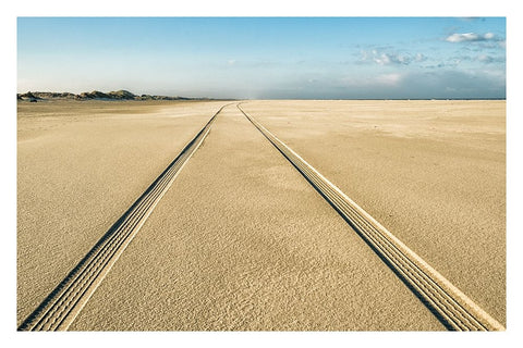 Parallel World White Modern Wood Framed Art Print with Double Matting by Pranger, Jan