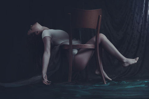 Leitmotif Of Self Retrieval Black Ornate Wood Framed Art Print with Double Matting by Tautzenberger, Bettina