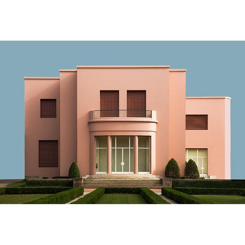 Untitled Black Modern Wood Framed Art Print with Double Matting by Schuster, Inge