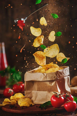 Lift Me Up! White Modern Wood Framed Art Print with Double Matting by Belenko, Dina