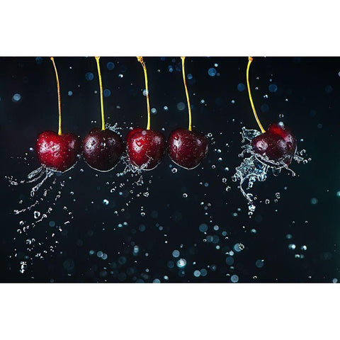 Newtons Cradle Black Modern Wood Framed Art Print by Belenko, Dina