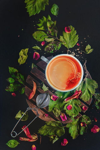 Stir Clockwise. White Modern Wood Framed Art Print with Double Matting by Belenko, Dina