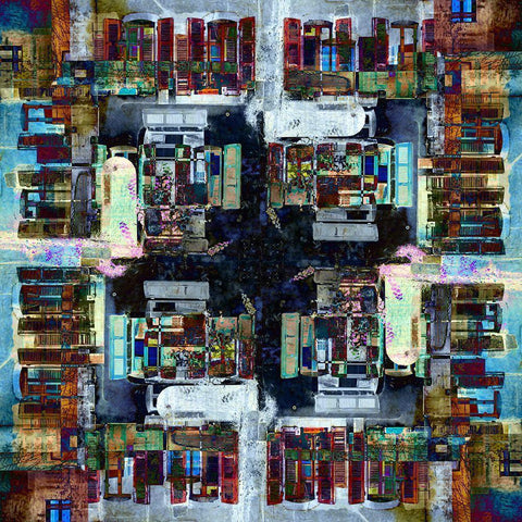 Annecy 6 White Modern Wood Framed Art Print with Double Matting by Shrayer, Igor