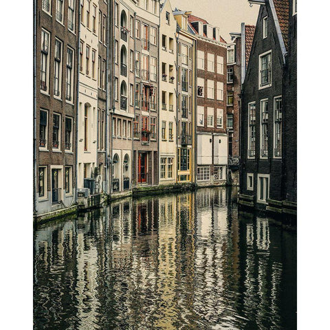 Twin Cities Black Modern Wood Framed Art Print with Double Matting by Nihil, Andrej