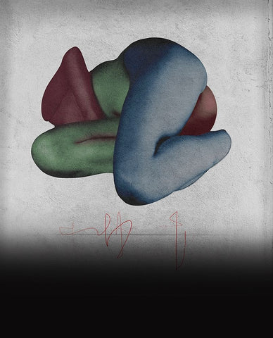 Nature Morte 4 White Modern Wood Framed Art Print with Double Matting by Hattori, Fuyuki