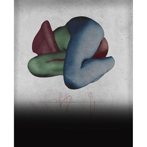 Nature Morte 4 Black Modern Wood Framed Art Print with Double Matting by Hattori, Fuyuki