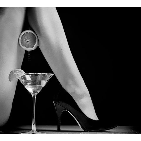 Squeeze Black Modern Wood Framed Art Print with Double Matting by Ashton-Jones, Howard