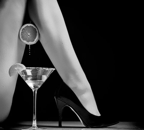 Squeeze Black Ornate Wood Framed Art Print with Double Matting by Ashton-Jones, Howard