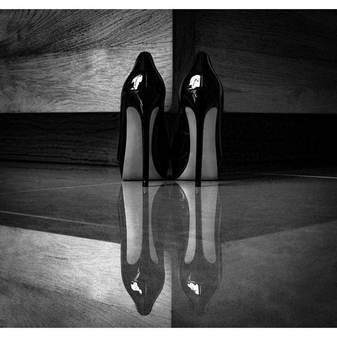 Ice Black Modern Wood Framed Art Print by Schottstaedt, Erik