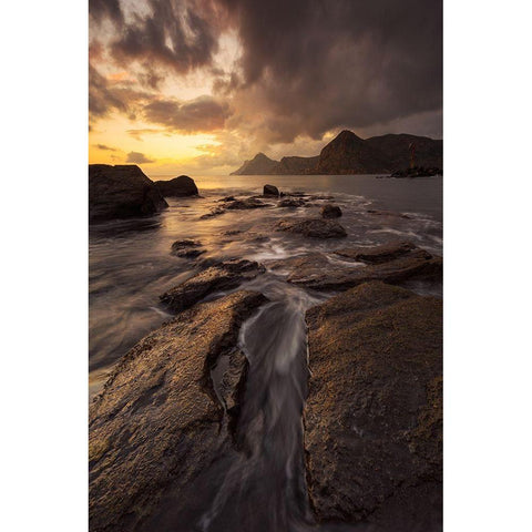 Portman Black Modern Wood Framed Art Print with Double Matting by Carrillo Lopez, Antonio