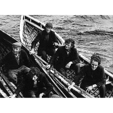 Aran Islands Fishermen White Modern Wood Framed Art Print by Eden-Drummond, Jonathan