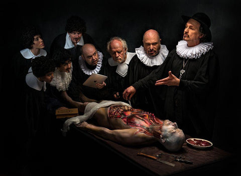 Anatomy Lesson Ii Black Ornate Wood Framed Art Print with Double Matting by Galon Ma, Derek