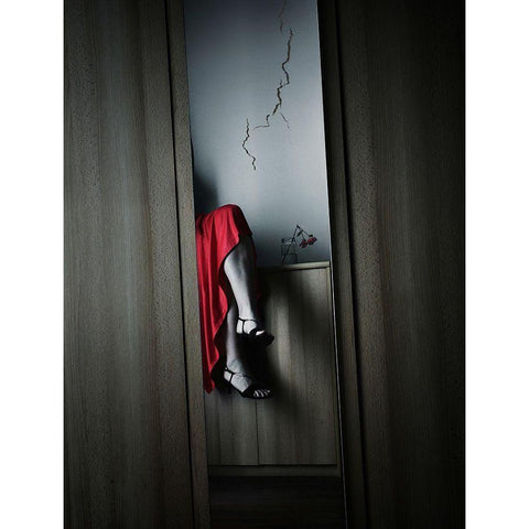 Crack White Modern Wood Framed Art Print by Krivec, Samanta