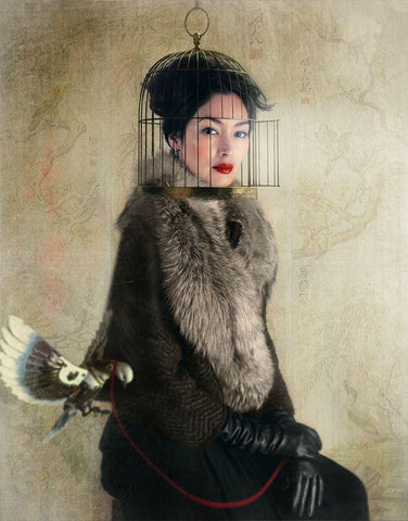 ******** Black Ornate Wood Framed Art Print with Double Matting by Melik-Nubarova, Svetlana