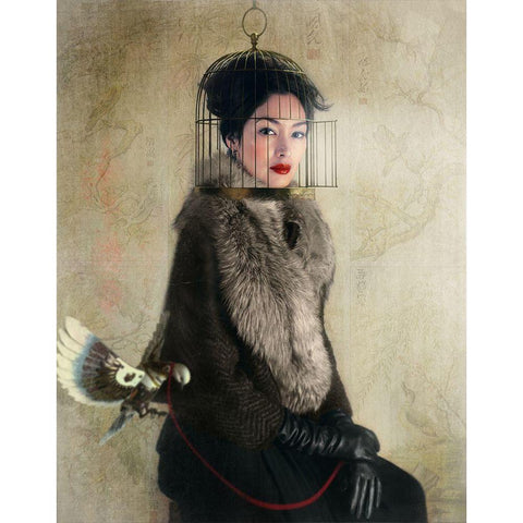 ******** Black Modern Wood Framed Art Print with Double Matting by Melik-Nubarova, Svetlana