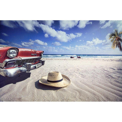 Varadero Black Modern Wood Framed Art Print with Double Matting by Yosifov, Svetlin