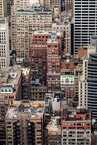 Multi colour Manhattan Black Ornate Wood Framed Art Print with Double Matting by Soderman, Par