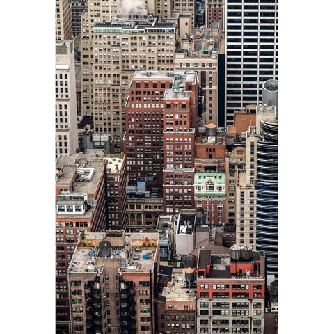 Multi colour Manhattan Black Modern Wood Framed Art Print with Double Matting by Soderman, Par