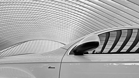 On The White Side Black Ornate Wood Framed Art Print with Double Matting by Joosten, Lus