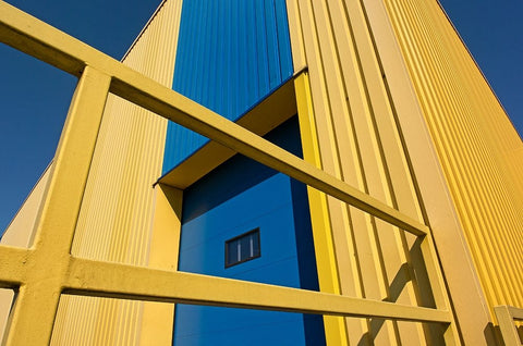 Swedish Colours White Modern Wood Framed Art Print with Double Matting by Joosten, Lus