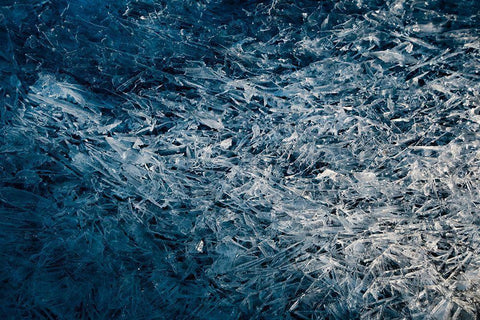 Moody Blue Black Ornate Wood Framed Art Print with Double Matting by Hewson, Darlene