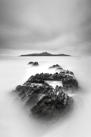 The Island Black Ornate Wood Framed Art Print with Double Matting by O Mahony, Kieran