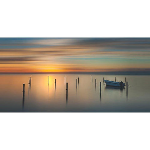 Sleep Time During Sunset ......... Black Modern Wood Framed Art Print with Double Matting by Haaksma, Piet