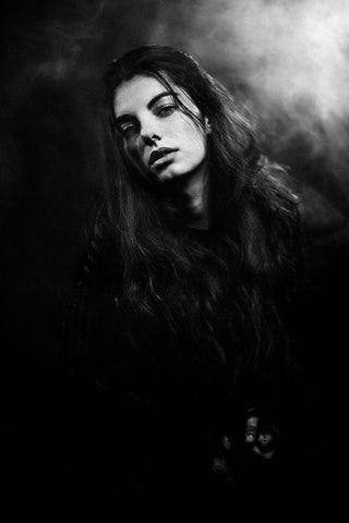 Untitled White Modern Wood Framed Art Print with Double Matting by Vasilenko, Artem