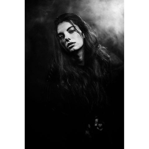 Untitled Black Modern Wood Framed Art Print with Double Matting by Vasilenko, Artem