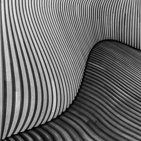 The Wood Project I - Tangled Wood White Modern Wood Framed Art Print with Double Matting by Vangindertael, Luc