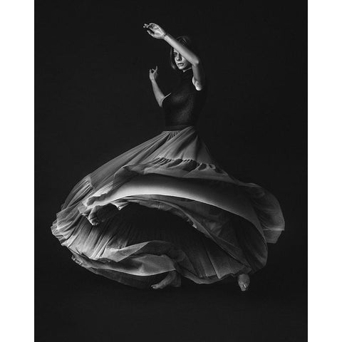 The Poetry Of Grey Black Modern Wood Framed Art Print with Double Matting by Tautzenberger, Bettina