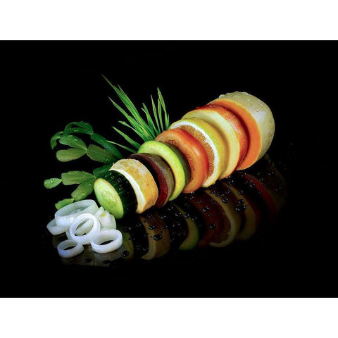 Multivitamin Black Modern Wood Framed Art Print with Double Matting by Skvortsov, Dmitry