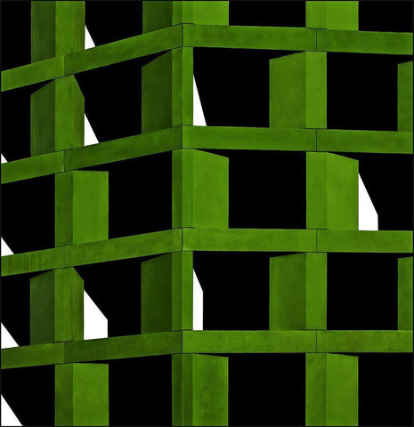 Under Construction Black Ornate Wood Framed Art Print with Double Matting by Claes, Gilbert