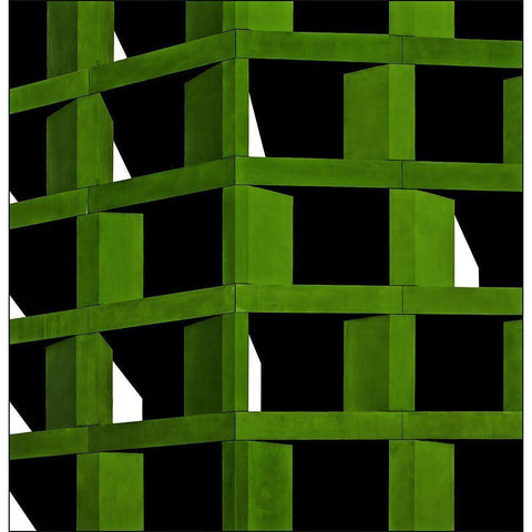 Under Construction Black Modern Wood Framed Art Print with Double Matting by Claes, Gilbert