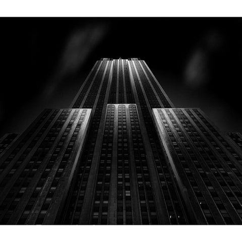 empire state building Black Modern Wood Framed Art Print with Double Matting by Hefner, Matthias