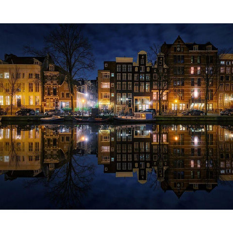 New Amsterdam 3 Black Modern Wood Framed Art Print with Double Matting by Pablo De, Juan