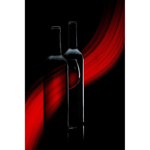 R. E. D. Black Modern Wood Framed Art Print with Double Matting by Reindl, Doris
