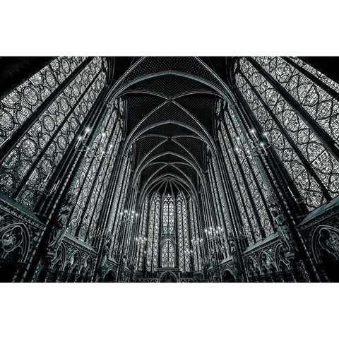 Gem Of Gothic Black Modern Wood Framed Art Print with Double Matting by Kreiten, Mike