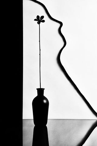 Untitled White Modern Wood Framed Art Print with Double Matting by Clough, Stephen