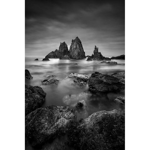 When Water Is Still White Modern Wood Framed Art Print by Zhang, Joshua